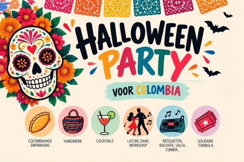 Halloweenparty voor Colombia